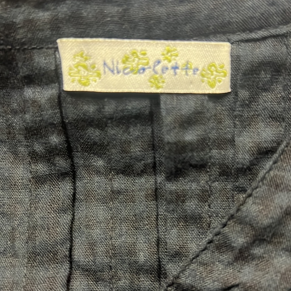 Nicolette Blue Square Design Blouse - Picture 4 of 5